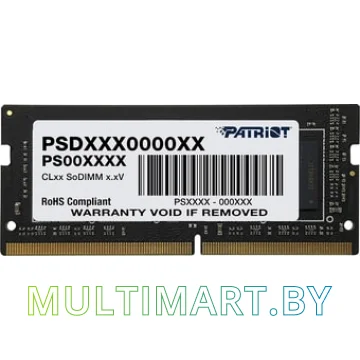 Оперативная память Patriot Signature Line 4GB DDR4 SODIMM PC4-21300 (PSD44G266681S)